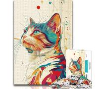 Puzzle per adolescenti Fantasy Cat Puzzles 1000 pezzi per adolescenti giocattolo educativo per l'apprendimento ideale come regalo per tutta la famiglia 75x50cm