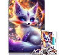 Puzzle per adolescenti Fantasy Fox, puzzle da 1000 pezzi, con poster abbinato e foglio di quiz per età dai 14 anni in su, 50x75cm
