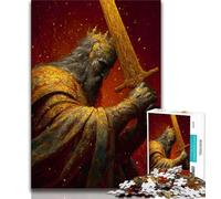 Puzzle per adolescenti Fantasy Knight, gioco per famiglie antistress, sfida difficile, rafforza l'amore tra coppie, 38x26cm