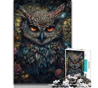 Puzzle per adolescenti Fantasy Owl, giocattoli avvincenti per stimolare l'intelligenza cerebrale, regalo di compleanno, regali, decorazioni murali 38x26cm