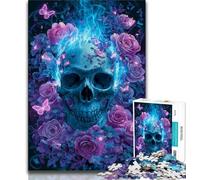 Puzzle per adolescenti Fantasy Skeleton Butterfly Puzzle da 1000 pezzi per adulti e ragazzi gioco stimolante e gioco per famiglie regali di Babbo Natale segreto (50x75cm)
