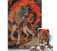 Puzzle per adolescenti Fantasy Wolf, giocattoli educativi per imparare, attività divertenti da fare a casa, regalo di compleanno, regali da viaggio (38x26cm)