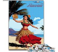 Puzzle per adolescenti Fanving Hula Girl, antistress, sfida difficile, regali di Babbo Natale segreto per età 14 anni in su, 26x38cm