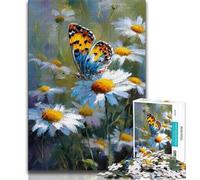 Puzzle per adolescenti "Farfalle e margherite" da 1000 pezzi per adulti e ragazzi ideale come regalo per tutta la famiglia adatto per bambini dai 14 anni in su (50x75cm)