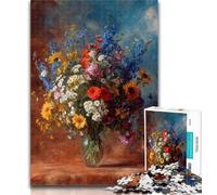 Puzzle per adolescenti Fiori di campo in un vaso Puzzle per adulti 1000 pezzi, gioco per famiglie antistress sfida difficile regali di Babbo Natale segreto 50x75cm