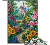 Puzzle per adolescenti Fiori Girasole, analisi e logica con pezzi completamente interconnessi di forma casuale per bambini dai 14 anni in su (dimensioni 50x75cm)