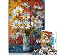 Puzzle per adolescenti Fiori in un vaso dipinto Puzzle per adulti 1000 pezzi Gioco difficile e stimolante e gioco per famiglie Regali di Babbo Natale segreto 26x38cm