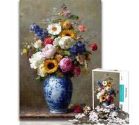 Puzzle per adolescenti Fiori in un vaso Puzzle per adulti 1000, giocattolo educativo intellettuale decomprimente Regali di Babbo Natale segreto 26x38cm