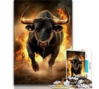 Puzzle per adolescenti Flame Bison, aiuta il cervello ad allenarsi, giocattoli avvincenti per coltivare la pazienza, regalo per compleanni (75x50cm)