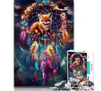Puzzle per adolescenti Fox Dream Catcher puzzle da 1000 pezzi per adulti e ragazzi collezione di artisti belle arti per età 14 anni in su (50x75cm)