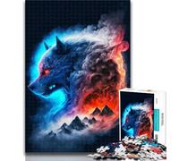 Puzzle per adolescenti Galactic Art Wolf Puzzle per adolescenti 1000 pezzi, design vivace e unico Esperienza di puzzle rilassante e stimolante 26x38cm