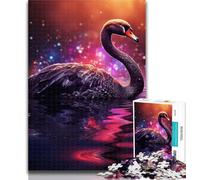Puzzle per adolescenti Galaxy Black Swan da 1000 pezzi per adolescenti e adulti, sfida difficile antistress, migliora l'amore tra coppie, 26x38cm