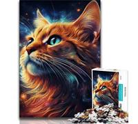 Puzzle per adolescenti Galaxy Cats, aiuta il cervello a esercitare giocattoli avvincenti per coltivare la pazienza Decorazione perfetta 38X26CM