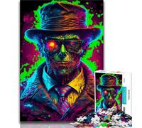 Puzzle per adolescenti Gangster Zombie Neon Color 1000 pezzi Puzzle per adulti e adolescenti antistress Staycation Kill Time Regalo divertente (50x75cm)