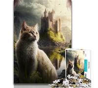 Puzzle per adolescenti Gatti su un pianeta alieno Puzzle per adolescenti, ideale come regalo per tutta la famiglia Adatto per e 14 (dimensioni 75x50cm)