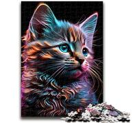 Puzzle per adolescenti Gattino colorato Fumo Adatto a persone dai 14 anni in su Gioco educativo Sfida Giocattolo Regalo per compleanni 38x26cm