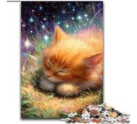 Puzzle per adolescenti Gatto addormentato, aiuta il cervello a esercitare Giocattoli avvincenti per coltivare la pazienza e migliorare la memoria (dimensioni 26x38cm)