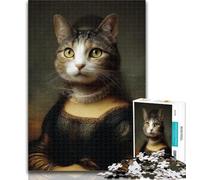 Puzzle per adolescenti Gatto di una famiglia aristocratica Puzzle da 1000 pezzi per adulti e ragazzi, arte a carboncino per ammazzare il tempo in casa per la decorazione della casa 50x75cm