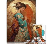 Puzzle per adolescenti geisha giapponese puzzle per adulti 1000 pezzi gioco per famiglie antistress sfida difficile regali di Babbo Natale segreto (50x75cm)
