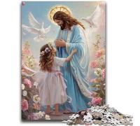 Puzzle per adolescenti Gesù Adatto a bambini dai 14 anni in su Giochi per famiglie Offerta come regalo per tutta la famiglia 38x26cm