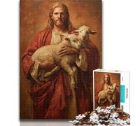 Puzzle per adolescenti Gesù che tiene in braccio una pecora Puzzle per adulti 1000 pezzi, ideale come regalo per tutta la famiglia dai 14 anni in su 26x38cm
