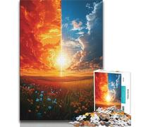 Puzzle per adolescenti Ghiaccio e fuoco Cielo Puzzle da 1000 pezzi per adolescenti ideale come regalo per tutta la famiglia Adatto per e 14 (50x75cm)
