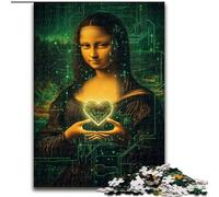 Puzzle per adolescenti Gioco astratto della Monna Lisa, gioco per famiglie, antistress, sfida difficile, un'opera d'arte per bambini dai 14 anni in su (dimensioni 26x38cm)