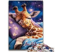 Puzzle per adolescenti Giraffa addormentata Adatto a bambini dai 14 anni in su Giochi per famiglie come regalo per tutta la famiglia 50x75cm