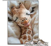 Puzzle per adolescenti Giraffa addormentata, giocattoli per l'intrattenimento della famiglia, ideali come regali per tutta la famiglia dai 14 anni in su (dimensioni 26x38cm)