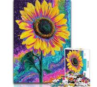 Puzzle per adolescenti Girasole fantasy, aiuta il cervello ad allenarsi Giocattoli avvincenti per coltivare la pazienza Decorazione perfetta (75x50cm)
