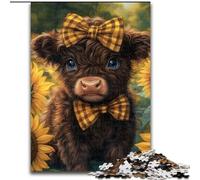 Puzzle per adolescenti Girasole Yak, adatti a persone dai 14 anni in su, giochi educativi, regali di Babbo Natale segreto (dimensioni 50x75cm)