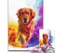 Puzzle per adolescenti Golden Retriever Ritratto Puzzle 1000 pezzi per adulti adolescenti, gioco per famiglie antistress sfida difficile regali di Babbo Natale segreto 50x75cm