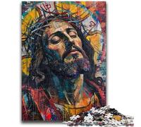 Puzzle per adolescenti Graffiti di Gesù per bambini dai 14 anni in su Gioco pratico Regali di Natale 26x38cm