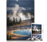 Puzzle per adolescenti Grand Prismatic Spring da 1000 pezzi, gioco educativo di osservazione e abilità, regalo perfetto e significativo per le feste, dimensioni 38x52cm