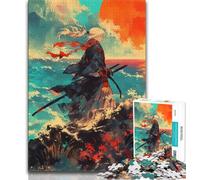 Puzzle per adolescenti guerriera ninja giapponese 1000 pezzi per adulti e adolescenti ideale come regalo per tutta la famiglia adatto per bambini di età compresa tra 50 e 14 anni (50x75cm)