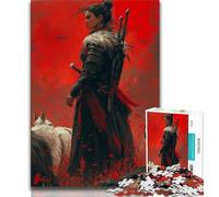 Puzzle per adolescenti guerriera ninja puzzle per adulti 1000 pezzi difficile ideale come regalo per tutta la famiglia adatto per bambini di età compresa tra 26 e 14 anni (26x38cm)