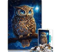 Puzzle per adolescenti Gufo nel cielo notturno Puzzle da 1000 pezzi per adolescenti giocattolo educativo intellettuale decomprimente regalo di compleanno regali (50x75cm)