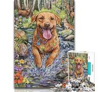 Puzzle per adolescenti Happy Labrador, puzzle da 1000 pezzi per adulti e adolescenti, allena il cervello e le mani, regalo di compleanno, regali 50x75cm