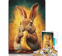 Puzzle per adolescenti Happy Rabbit da 1000 pezzi per adulti e ragazzi ideale come regalo per tutta la famiglia adatto per bambini di età compresa tra 26 e 14 anni (26x38cm)