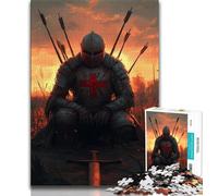 Puzzle per adolescenti "Il cavaliere al tramonto" puzzle per adulti da 1000 pezzi difficile con pezzi completamente interconnessi e di forma casuale per ragazzi dai 14 anni in su (50x75cm)