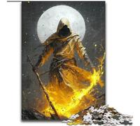 Puzzle per adolescenti "Il cavaliere oscuro" da 1000 pezzi, puzzle artistico interessante per la riduzione dello stress, lista dei desideri con Babbo Natale per bambini di 14 anni (50x75cm)