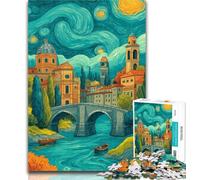 Puzzle per adolescenti "Il cielo notturno di Venezia" da 1000 pezzi, per adolescenti e adulti, sfida difficile contro lo stress, per migliorare l'amore tra coppie, 75x50cm