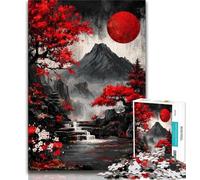 Puzzle per adolescenti "Il misterioso Monte Fuji" 1000 pezzi per adulti e adolescenti gioco per famiglie antistress sfida difficile regali di Babbo Natale segreto (26x38cm)