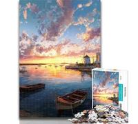 Puzzle per adolescenti Il porto al tramonto Puzzle da 1000 pezzi per adulti e adolescenti, per la decorazione della casa per età 14 anni in su 26x38cm