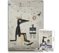 Puzzle per adolescenti "Il Re Corvo e la sua corte", 1000 pezzi, gioco educativo per la concentrazione mentale, idea regalo speciale commovente, dimensioni 38x26cm