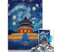 Puzzle per adolescenti "Il Tempio del Paradiso" da 1000 pezzi, gioco stimolante e gioco per famiglie con pezzi completamente interconnessi e di forma casuale, 75x50cm