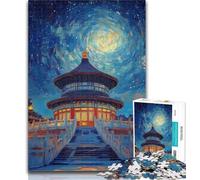 Puzzle per adolescenti Il Tempio del Paradiso Puzzle da 1000 pezzi per adolescenti, decorazione artistica da parete e idea regalo di compleanno per amici, ufficio a casa 50x75cm