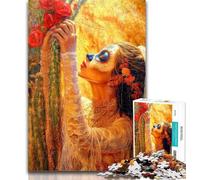 Puzzle per adolescenti in stile messicano con teschio, 1000 pezzi, sfida difficile per combattere lo stress, migliora l'amore tra coppie, 26x38cm