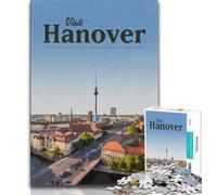 Puzzle per adolescenti in visita ad Hannover, sfida di intelligenza cerebrale, giocattoli avvincenti, regalo di compleanno, regali, arte murale (75x50cm)