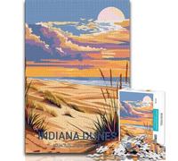 Puzzle per adolescenti Indiana Dunes National Park 1000 puzzle, ammazza il tempo in vacanza, ogni pezzo è unico - Gioco divertente e stimolante per tutta la famiglia 50x75cm